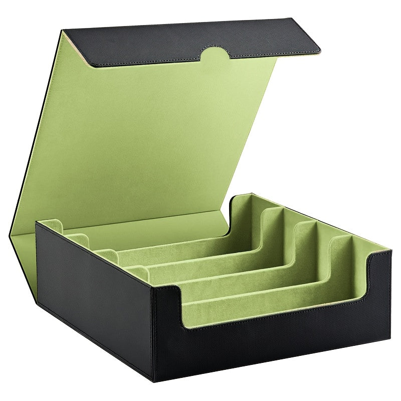 3000+ TCG Cards Storage Box | Magnetic Faux Leather Card Box, Fits for Magic, CCG Cards, Sports Cards