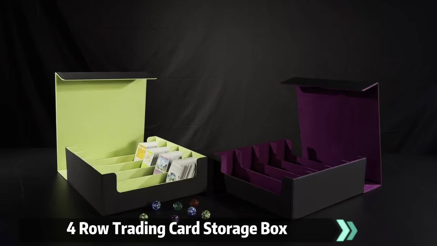 3000+ TCG Cards Storage Box | Magnetic Faux Leather Card Box, Fits for Magic, CCG Cards, Sports Cards