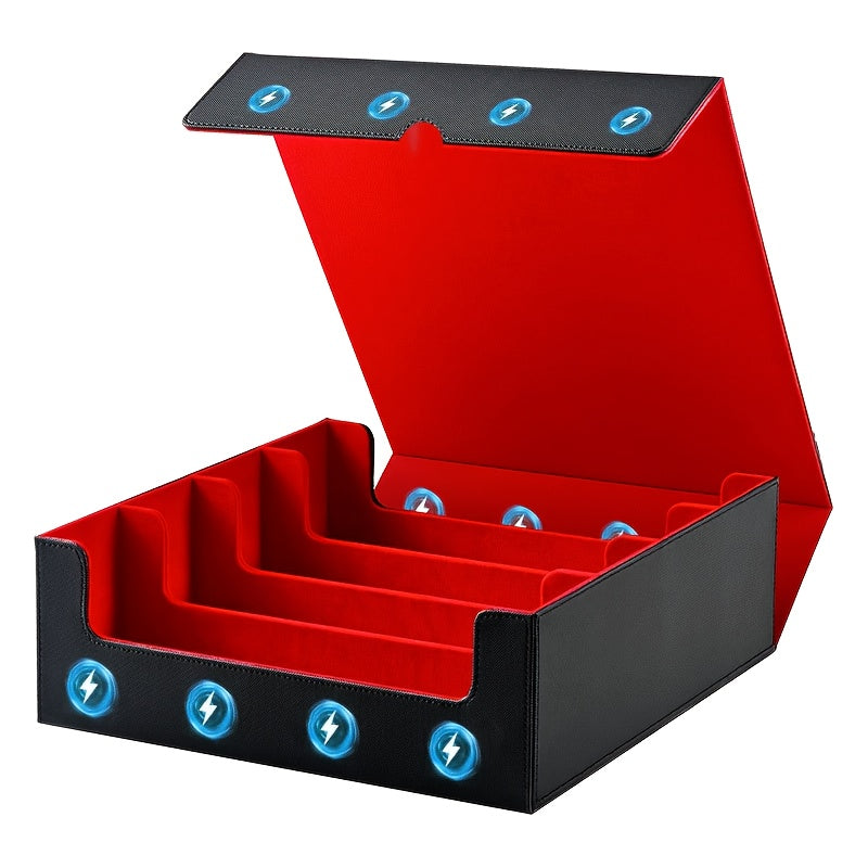 3000+ TCG Cards Storage Box | Magnetic Faux Leather Card Box, Fits for Magic, CCG Cards, Sports Cards