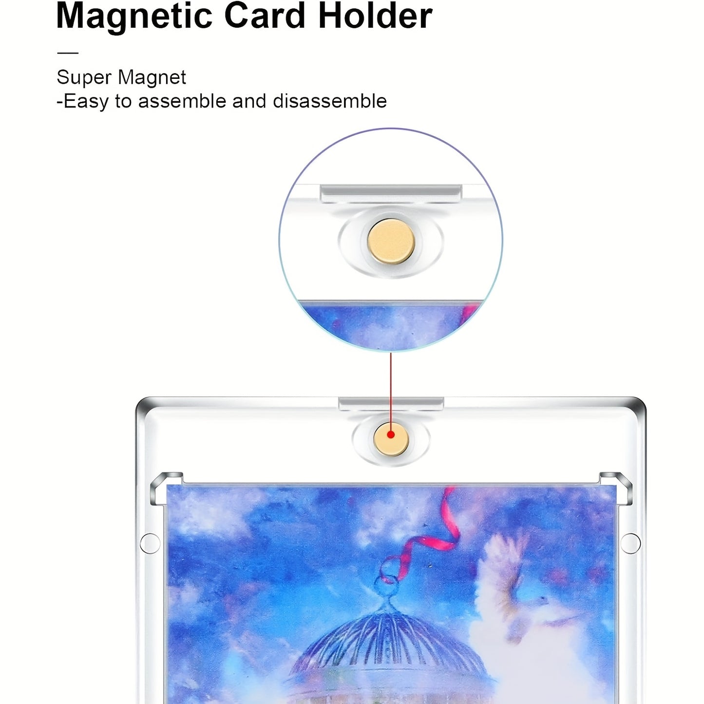 Magnetic Card Holder | Hard Plastic Sleeve