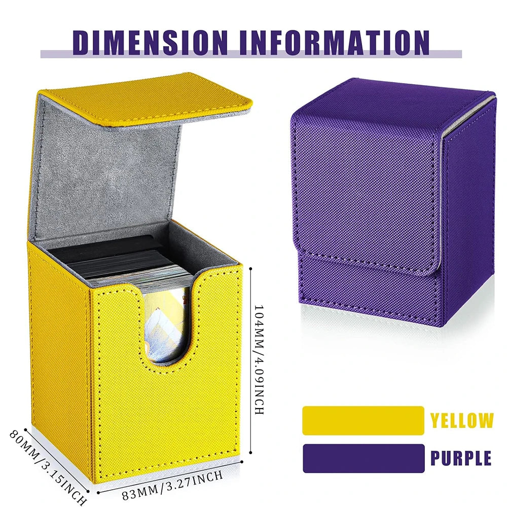 Caja para mazo resistente, duradera, ecológica y portátil, con esquinas cuadradas y personalizable, para guardar hasta 80 cartas; compatible con Magic: The Gathering, Yu-Gi-Oh y otros juegos