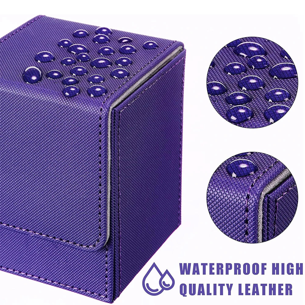 Caja para mazo resistente, duradera, ecológica y portátil, con esquinas cuadradas y personalizable, para guardar hasta 80 cartas; compatible con Magic: The Gathering, Yu-Gi-Oh y otros juegos