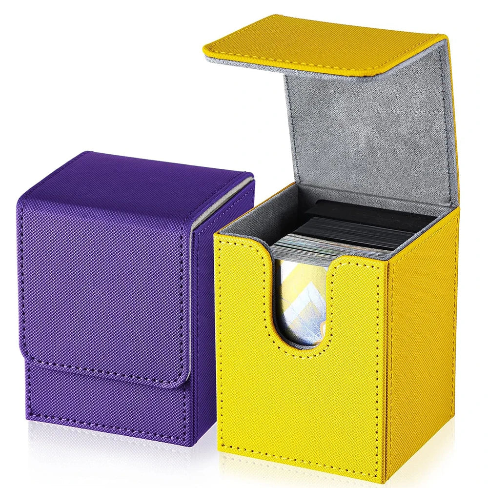 Caja para mazo resistente, duradera, ecológica y portátil, con esquinas cuadradas y personalizable, para guardar hasta 80 cartas; compatible con Magic: The Gathering, Yu-Gi-Oh y otros juegos