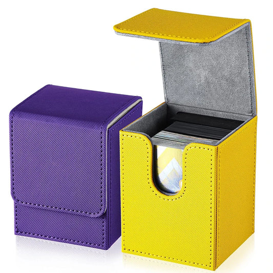 Caja para mazo resistente, duradera, ecológica y portátil, con esquinas cuadradas y personalizable, para guardar hasta 80 cartas; compatible con Magic: The Gathering, Yu-Gi-Oh y otros juegos