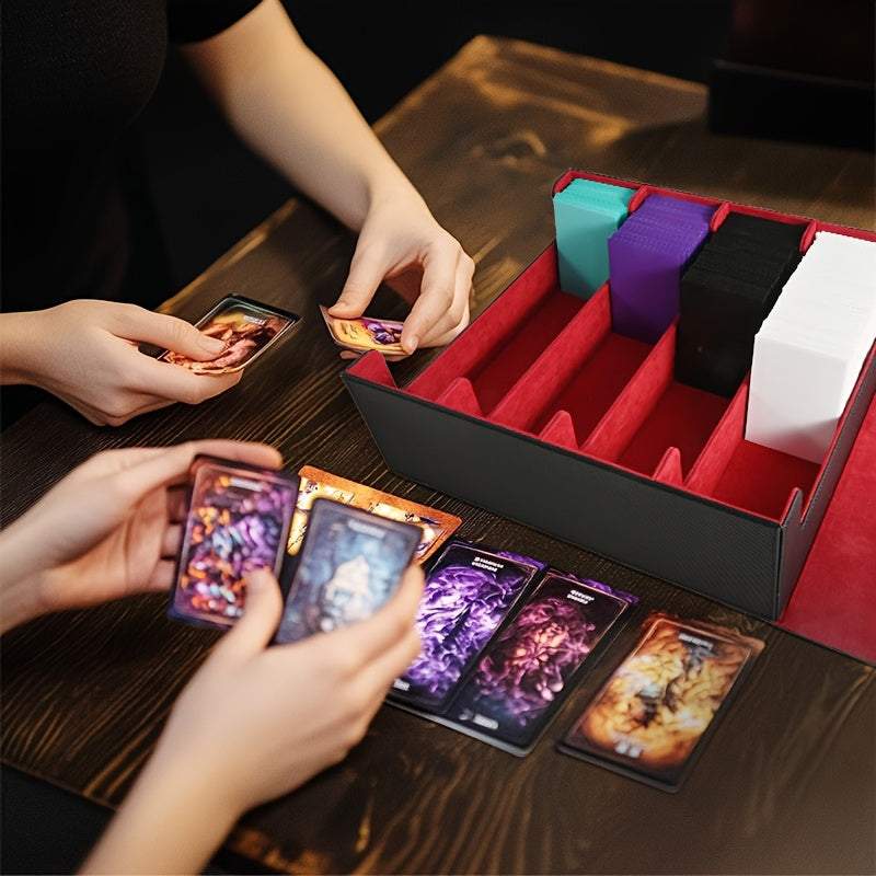3000+ TCG Cards Storage Box | Magnetic Faux Leather Card Box, Fits for Magic, CCG Cards, Sports Cards