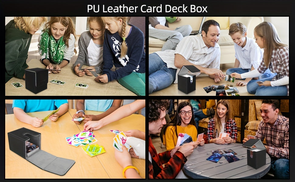 Card Box, 150+ Storage Space, with 50 Card Sleeves, Advanced Collection Edition MTG Card Box, Suitable for Trading Card Games Yugioh, etc