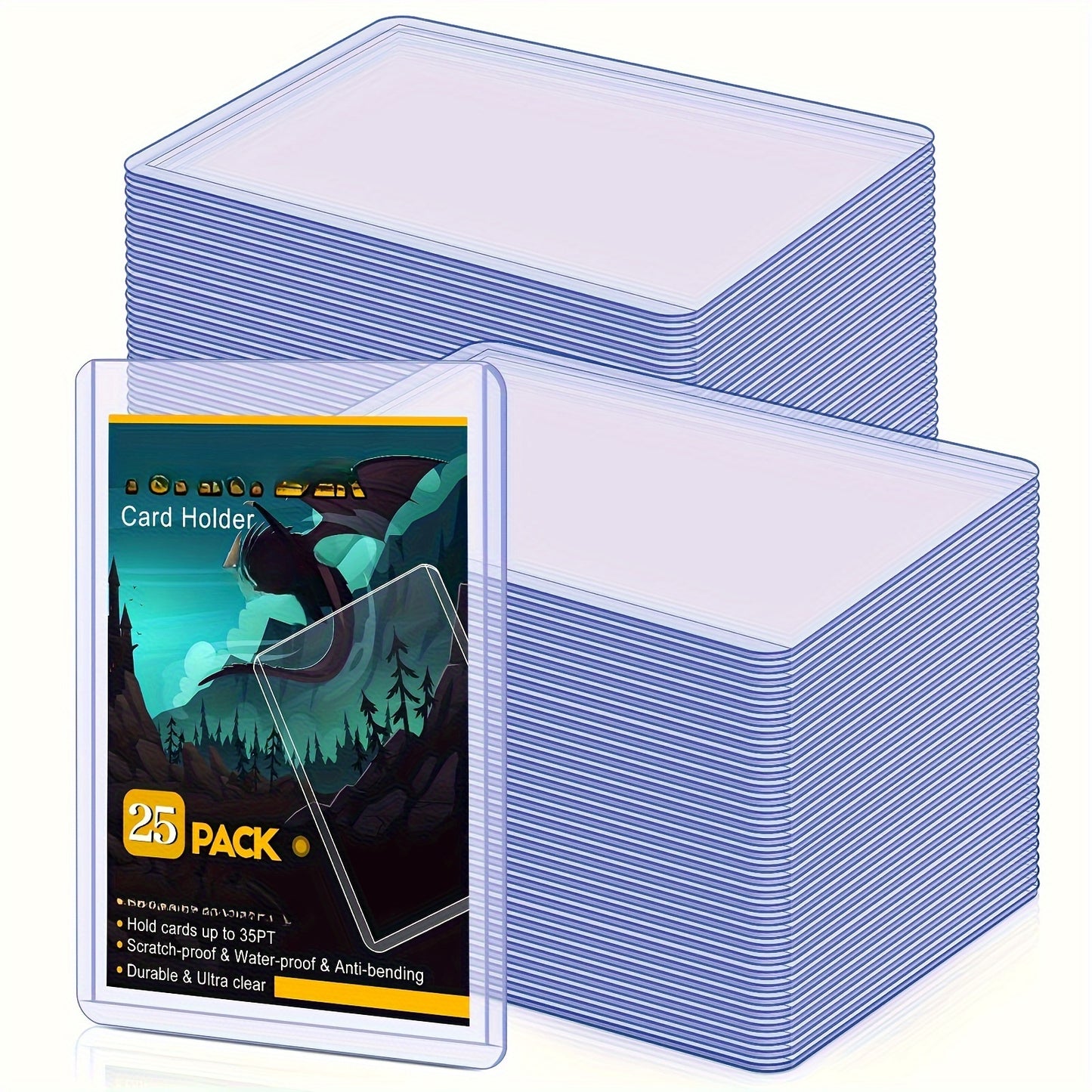 25pcs, for Cards, Toploader Card Protector, 7.62cm X 10.16cm Hard Plastic Card Sleeves, Baseball Card Protector, Topload Card Holder Case for Collectible Trading Cards Sports Cards Formtg